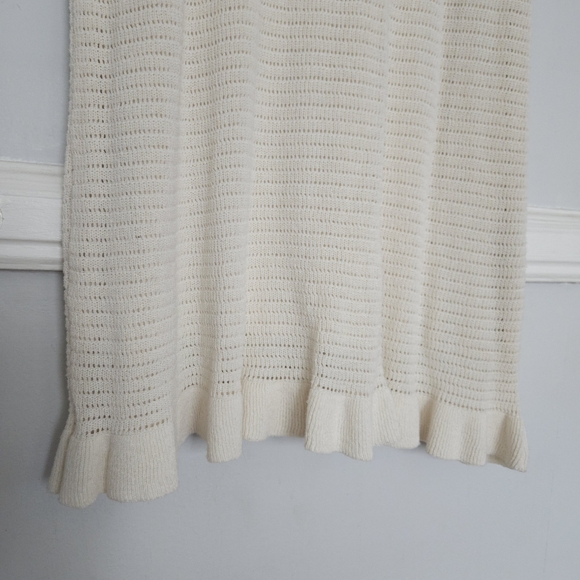 NWT Anthropologie Ruffled Pointelle Mini Dress | XL - Picture 7 of 7